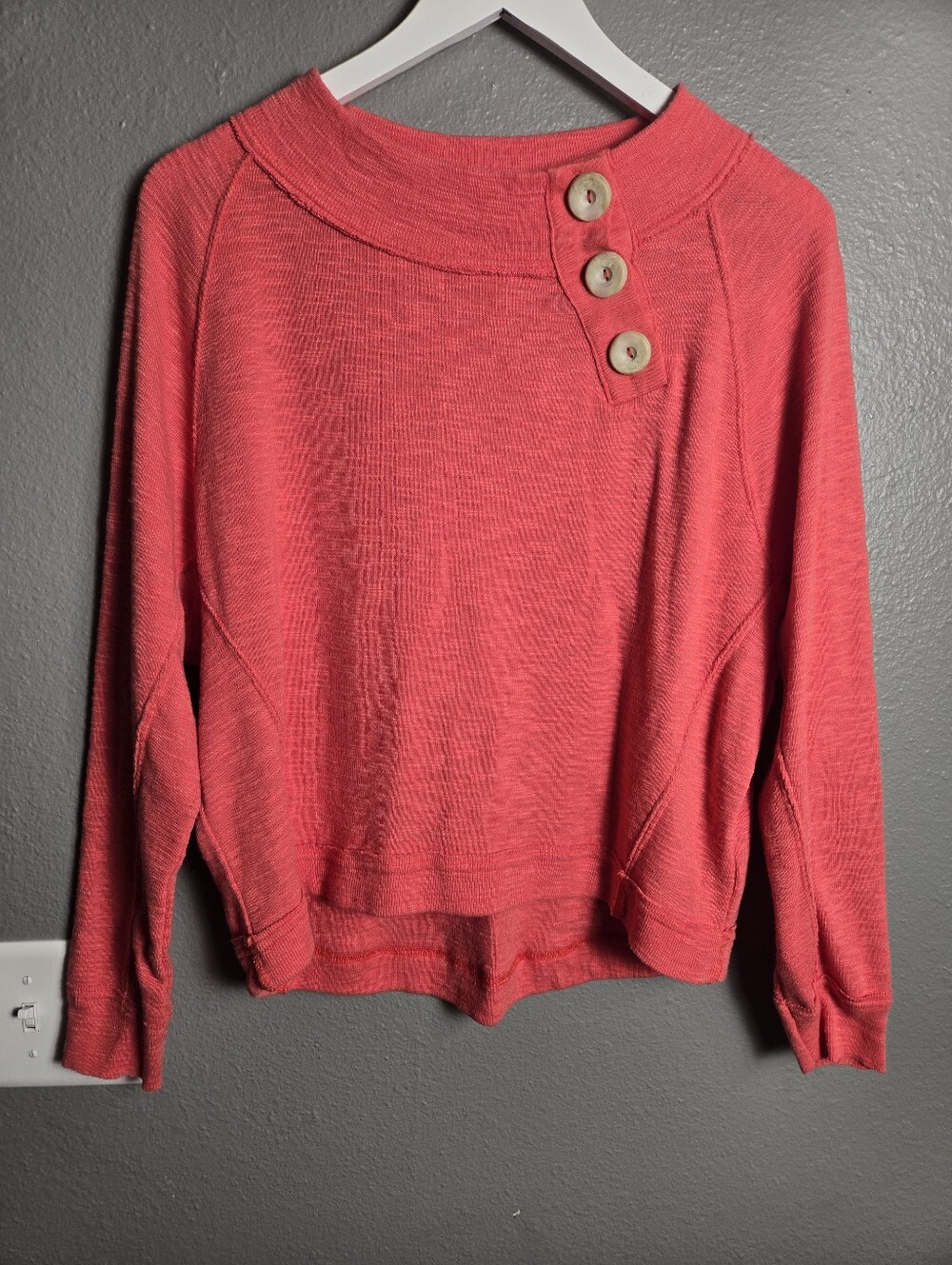 We The Free Don't Forget Me Coral Sweater Size XS Oversized Fit